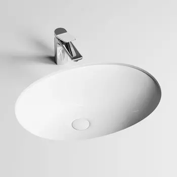 Раковина встраиваемая под столешницу Ceramicanova Element овальная 520x380x150 мм с переливом цвет белый CN6076