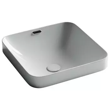 Раковина встраиваемая сверху Ceramicanova Element квадратная 438x438x172 мм с переливом цвет белый CN6077