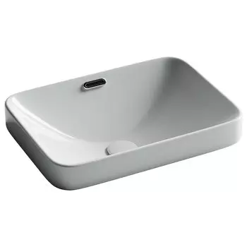Раковина встраиваемая сверху Ceramicanova Element прямоугольная 460x330x170 мм с переливом цвет белый CN6078