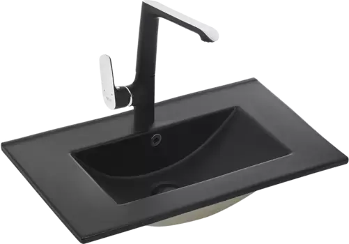 Раковина встраиваемая Weltwasser Deilbach 71х47 10000005564 черный матовый
