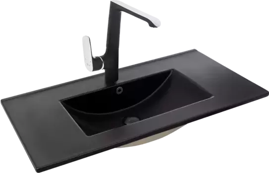 Раковина встраиваемая Weltwasser Deilbach 91х47 10000005567 черный матовый