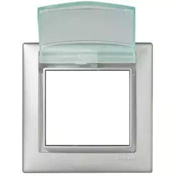 Рамка 1-постовая Legrand Valena с крышкой алюминий 770150