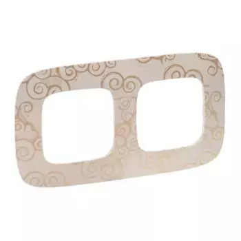 Рамка 2-постовая Legrand Valena Allure Нарцисс золото 754352