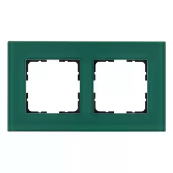 Рамка 2-постовая стекло цвет Лазурный Jasmart G1002GJ