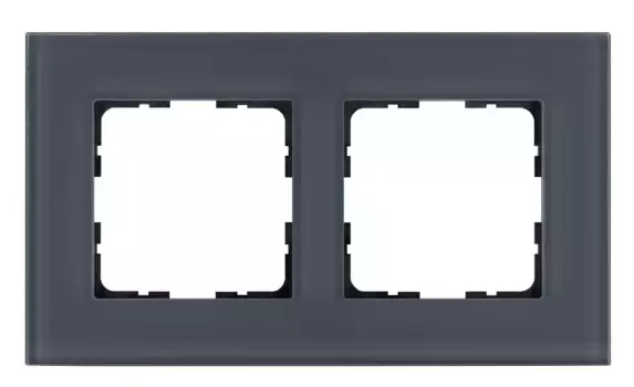 Рамка 2-постовая, стекло Маренго Jasmart G-Glass G1002GC