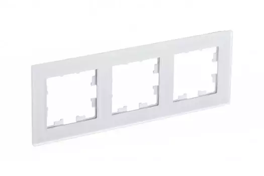 Рамка 3-ая Systeme Electric AtlasDesign Nature Матовое стекло белый ATN330103