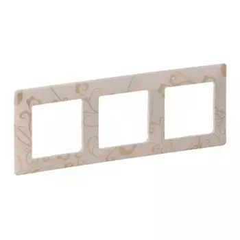 Рамка 3-постовая Legrand Valena Life Ампир бежевый 754113
