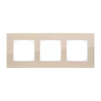 Рамка 3-постовая, натуральное стекло LK Studio (шампань) LK80, 844316-1