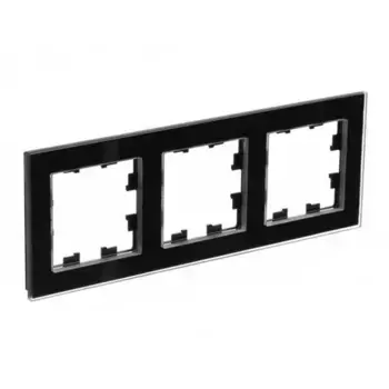Рамка 3-постовая Schneider Electric AtlasDesign Nature черная ATN321003