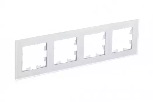 Рамка 4-ая Systeme Electric AtlasDesign Nature Матовое стекло белый ATN330104