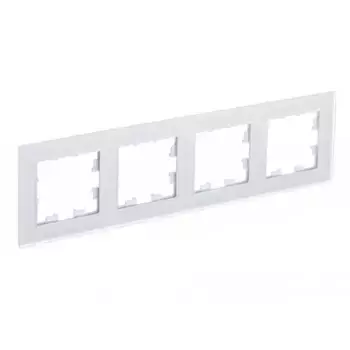 Рамка 4-постовая Schneider Electric AtlasDesign Nature белая ATN330104
