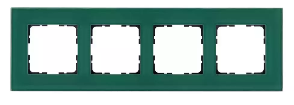 Рамка 4-постовая стекло цвет Лазурный Jasmart G1004GJ