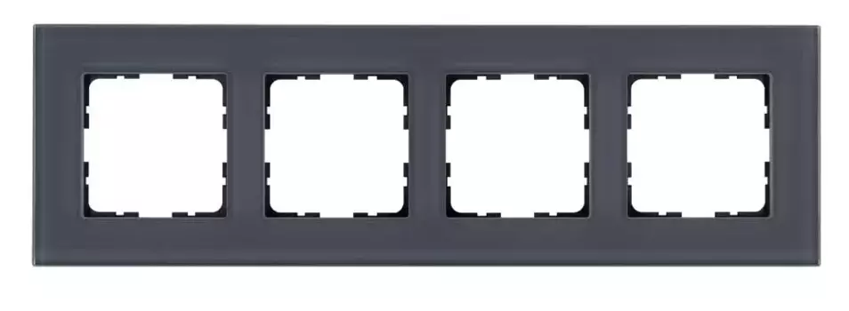 Рамка 4-постовая, стекло Маренго Jasmart G-Glass G1004GC