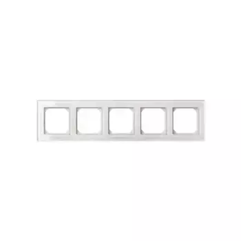 Рамка 5-постовая Liregus Epsilon стекло белое глянцевое 28-255