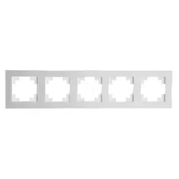 Рамка 5-постовая Stekker Катрин белый матовый GFR00-7005-01М 49598