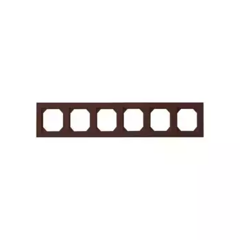Рамка 6-постовая Liregus Epsilon коричневый 28-1501
