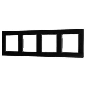 Рамка четырехместная Arlight FRM-GLARE-GS-4-BK 043803