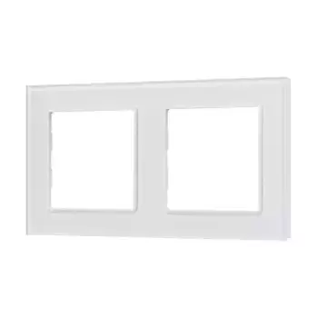 Рамка двухместная Arlight FRM-GLARE-GS-2-WH 043796