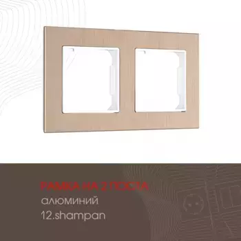 Рамка двухместная Arte Milano 503.12-2.shampan