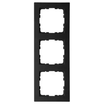 Рамка Jasmart G-Classic 3-постовая черный матовый (soft touch) поликарбонат G1003PB