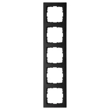 Рамка Jasmart G-Classic 5-постовая черный матовый (soft touch) поликарбонат G1005PB