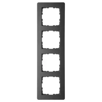 Рамка Jasmart G-Flex 4-постовая черный матовый (soft touch) поликарбонат G1104PB