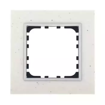 Рамка LK Studio 1-постовая из декоративного камня (белый мрамор) LK60 864189-1