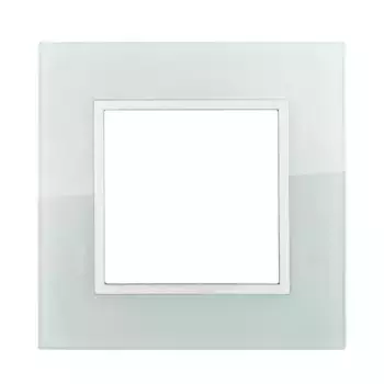 Рамка LK Studio 1-постовая из натурального светлого стекла LK45 854111-1