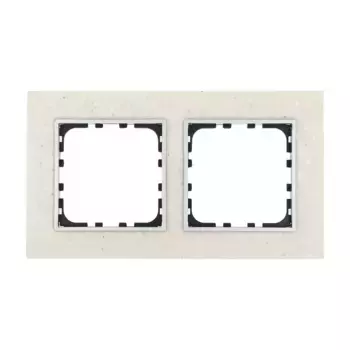 Рамка LK Studio 2-постовая из декоративного камня (белый мрамор) LK60 864289-1