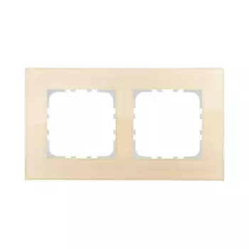 Рамка LK Studio 2-постовая, натуральное стекло (кремовый) LK80 844217-1