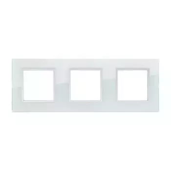 Рамка LK Studio 3-постовая из натурального светлого стекла LK45 854311-1