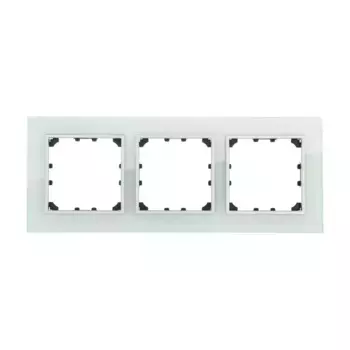 Рамка LK Studio 3-постовая из натурального светлого стекла LK60 864311-1