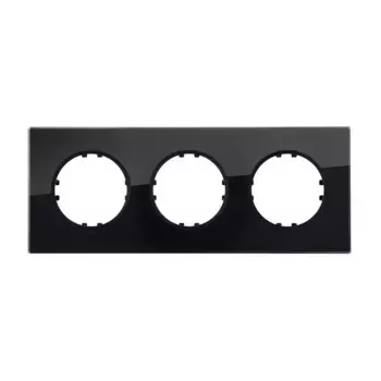 Рамка LK Studio 3-постовая квадрат из натурального темного стекла Vintage 884310-1