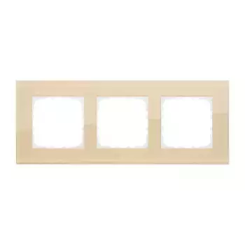Рамка LK Studio 3-постовая, натуральное стекло (кремовый) LK80 844317-1