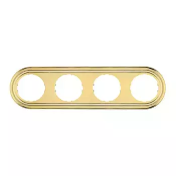 Рамка LK Studio 4-постовая круглая (золото) LK Vintage-Classic 889416-1