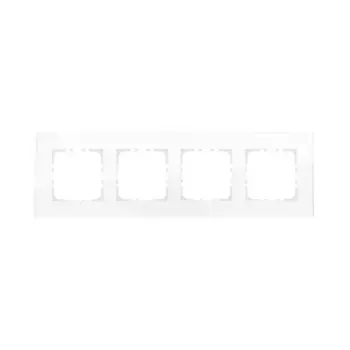 Рамка LK Studio 4-постовая, натуральное стекло (белый) LK80 844413-1