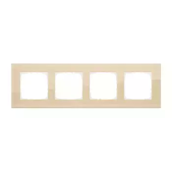 Рамка LK Studio 4-постовая, натуральное стекло (кремовый) LK80 844417-1
