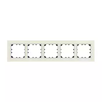 Рамка LK Studio 5-постовая из декоративного камня (белый мрамор) LK60 864589-1