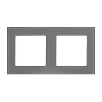 Рамка на 2 поста Arlight FRM-GLARE-GS-2-GR 043798