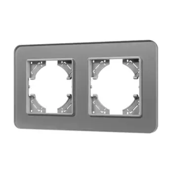 Рамка на 2 поста стеклянная Arlight FRM-OMALI-SFGS-2-GR 049710