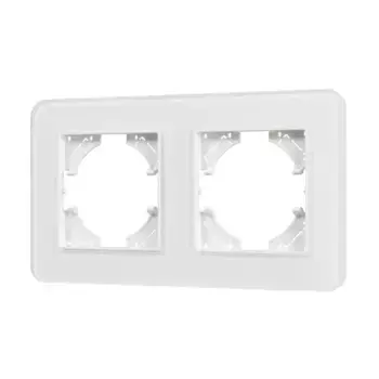 Рамка на 2 поста стеклянная Arlight FRM-OMALI-GS-2-WH 049692