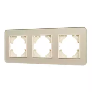 Рамка на 3 поста стеклянная Arlight FRM-OMALI-GS-3-GD 049699