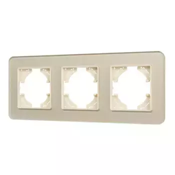 Рамка на 3 поста стеклянная Arlight FRM-OMALI-SFGS-3-GD 049715