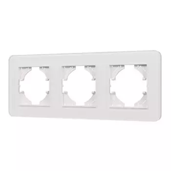 Рамка на 3 поста стеклянная Arlight FRM-OMALI-SFGS-3-WH 049712