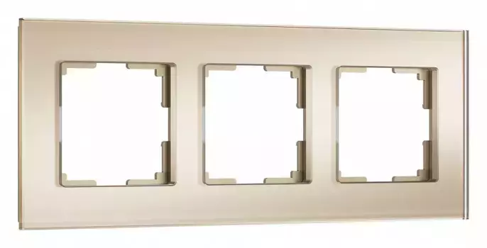 Рамка на 3 поста Werkel Senso шампань soft-touch W0033111