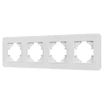 Рамка на 4 поста стеклянная Arlight FRM-OMALI-SFGS-4-WH 049716
