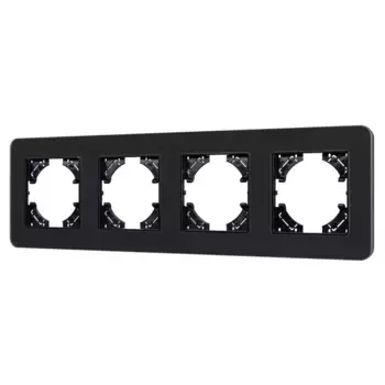 Рамка на 4 поста стеклянная Arlight FRM-OMALI-SFGS-4-BK 049717