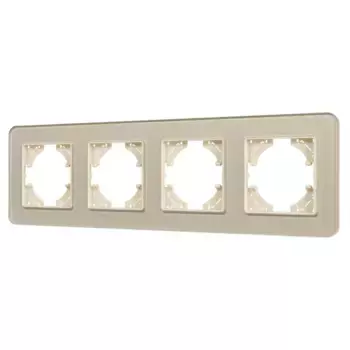 Рамка на 4 поста стеклянная Arlight FRM-OMALI-GS-4-GD 049703