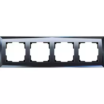 Рамка на 4 поста Werkel Diamant черный W0041208 4690389158841
