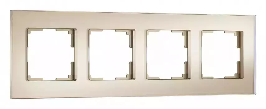 Рамка на 4 поста Werkel Senso шампань soft-touch W0043111